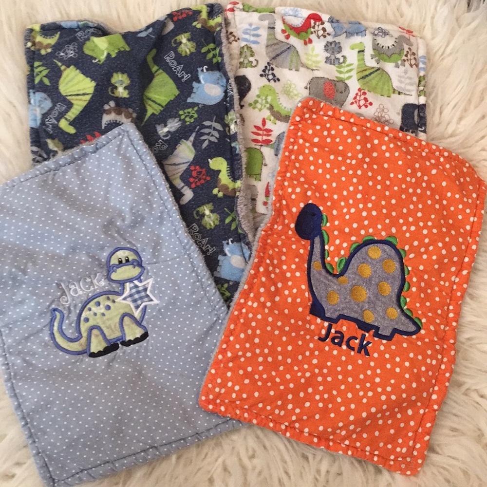 “Jack” Dino Burp cloth Set